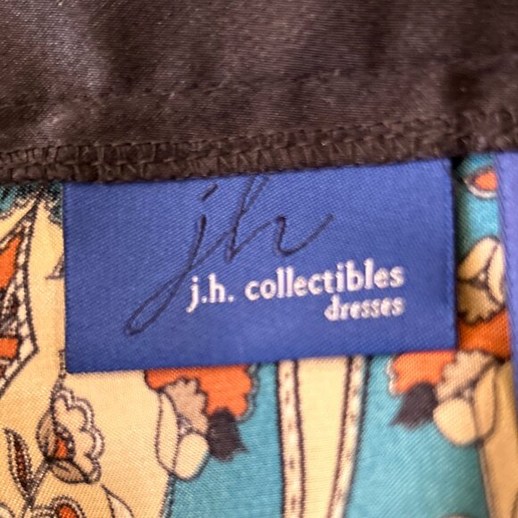 JH Collectibles SZ12 Multi Color Wallpaper Print Silky Skirt Art Deco Old $ Boho - Picture 6 of 8